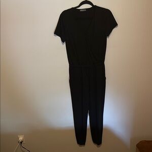 Causal Black Jumpsuit